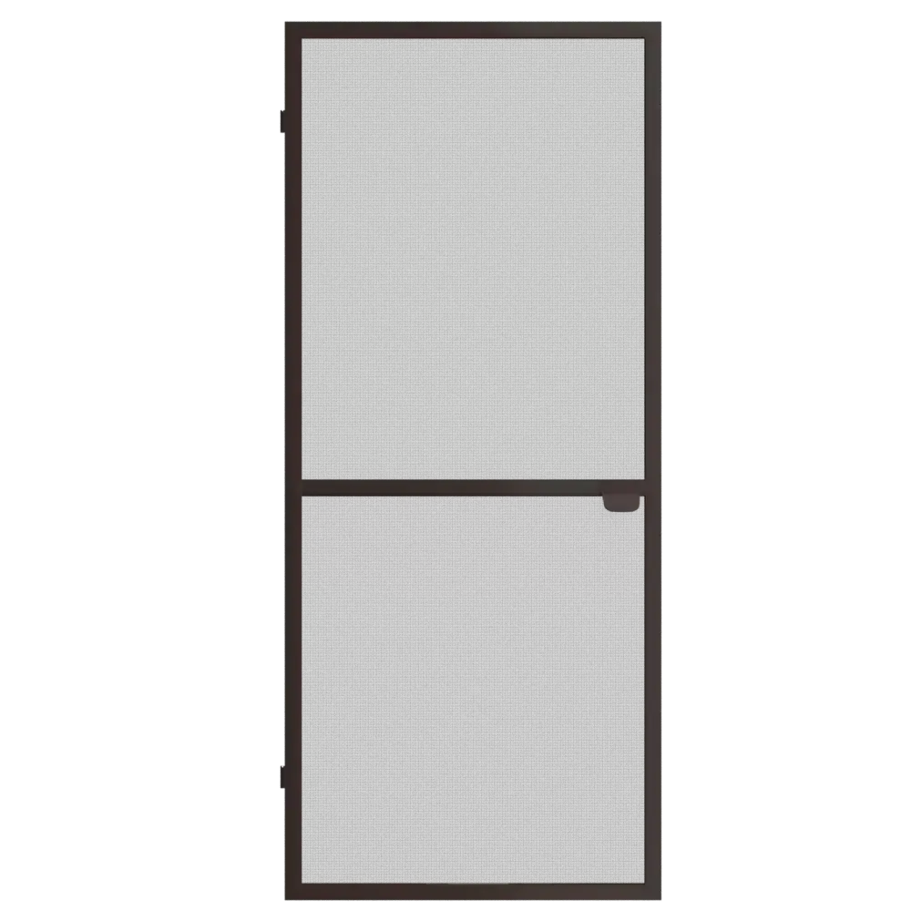 Moskitiera drzwiowa w kolorze brązowym z szarą siatką