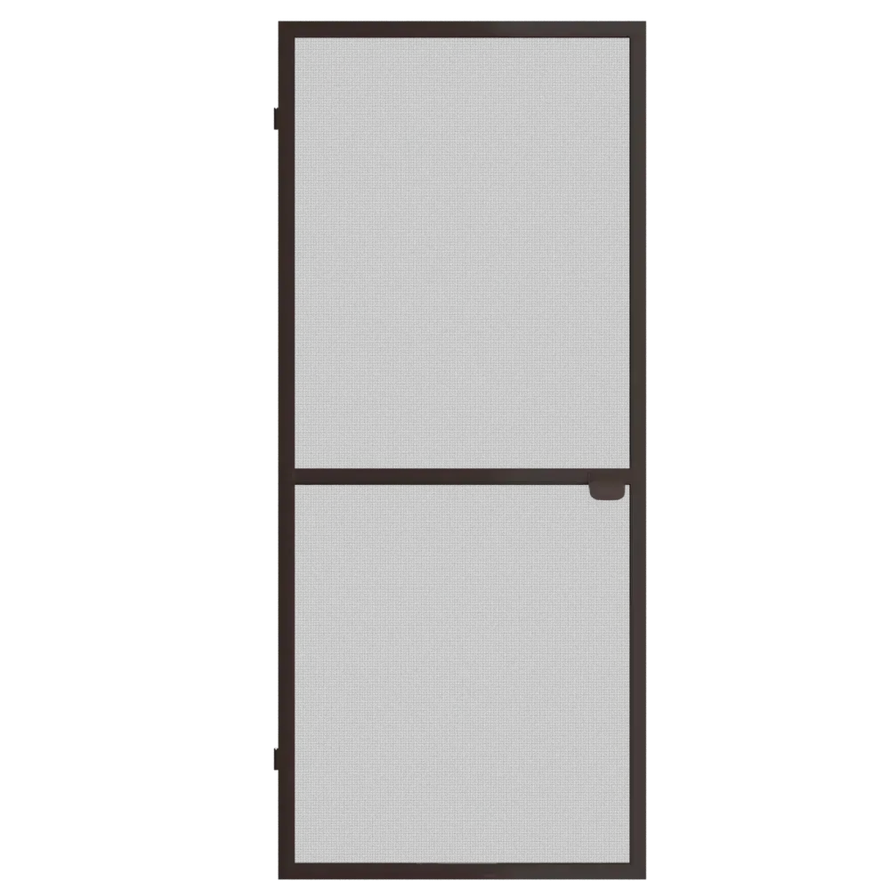 Moskitiera drzwiowa w kolorze brązowym z czarną siatką