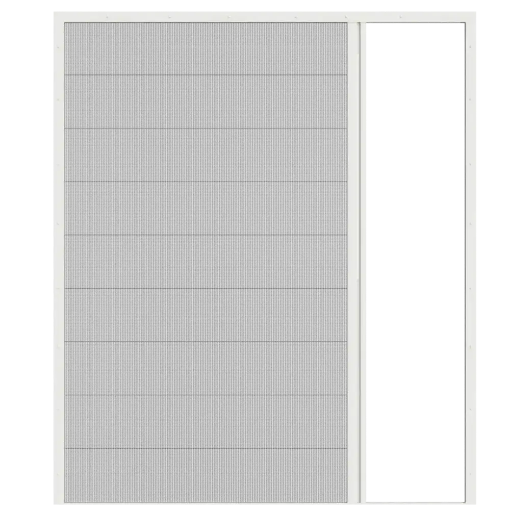 Moskitiera plisowana na taras w kolorze białym z czarną siatką