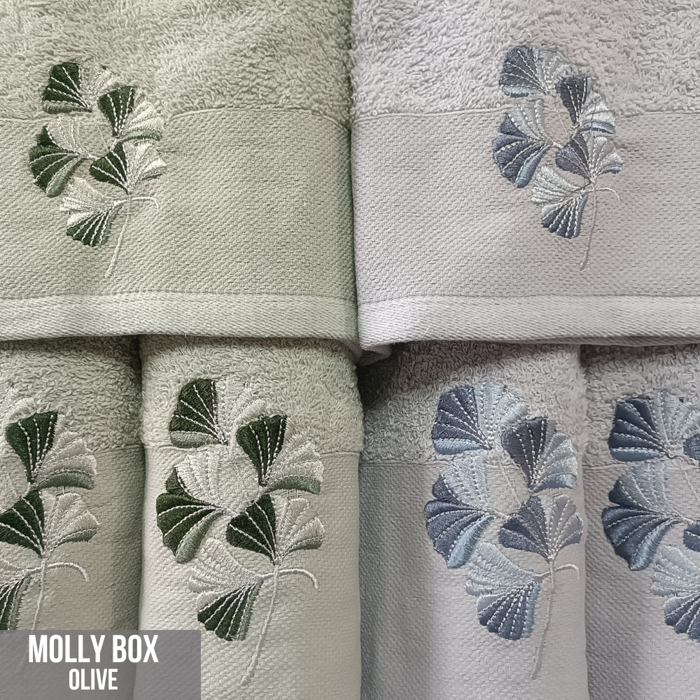 Komplet 6 ręczników - MOLLY BOX OLIVE