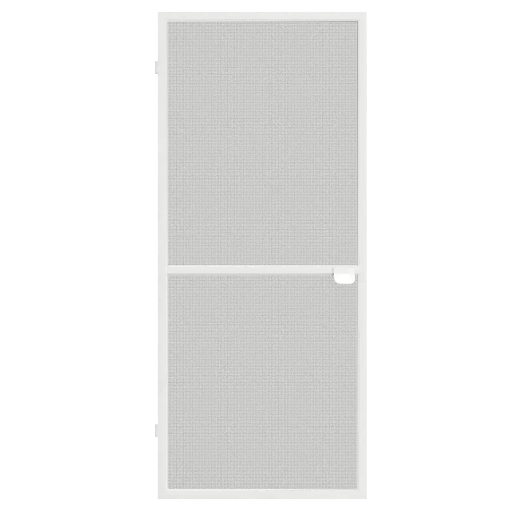 Moskitiera drzwiowa w kolorze białym z szarą siatką