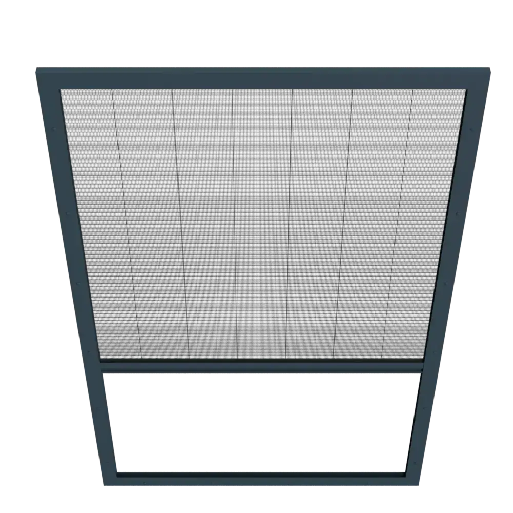 Moskitiera plisowana na okno dachowe w kolorze antracyt z czarną siatką
