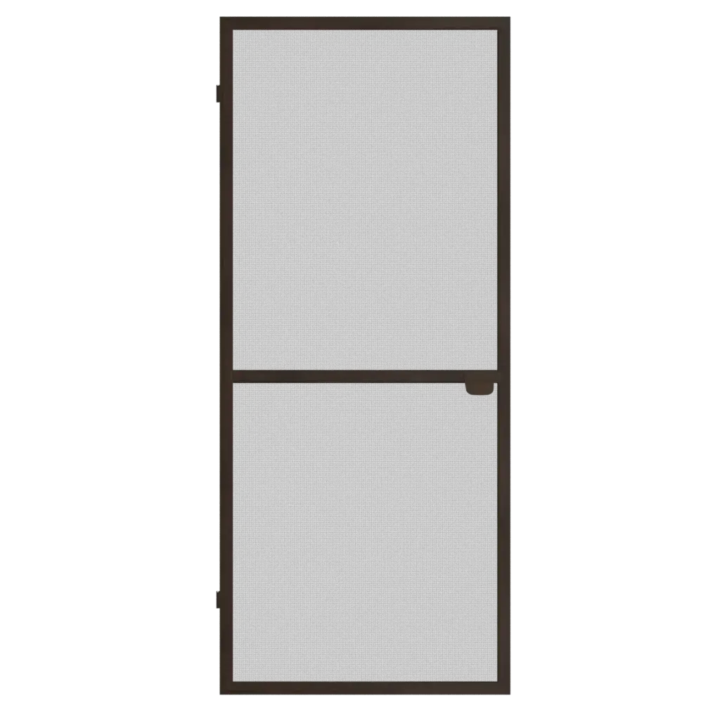 Moskitiera drzwiowa w kolorze orzech z szarą siatką
